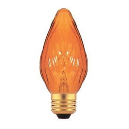 BULBRITE 15w Dimmable Amber F10 Fiesta Incandescent Lght Bulb Candelabra (E12) Bse, 2700K Warm Wht Lght, 25PK 861970